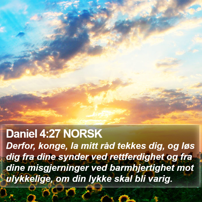 Daniel 4:27 NORSK Bible Study