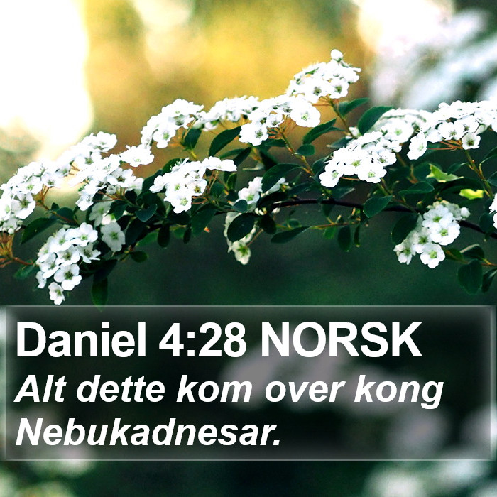 Daniel 4:28 NORSK Bible Study