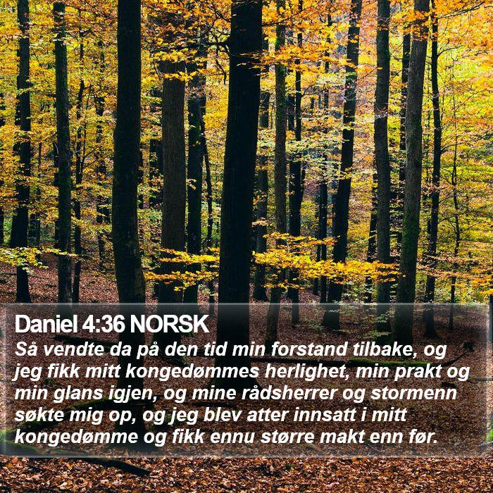 Daniel 4:36 NORSK Bible Study