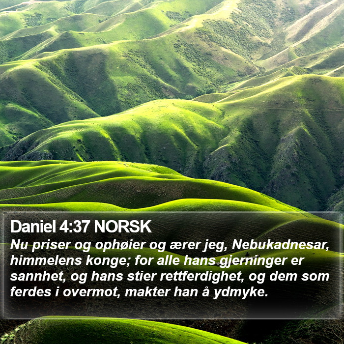 Daniel 4:37 NORSK Bible Study