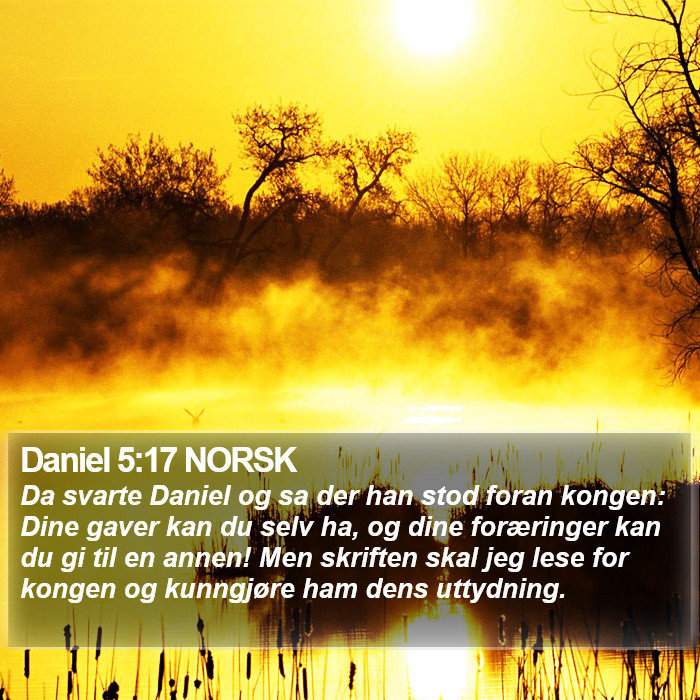 Daniel 5:17 NORSK Bible Study