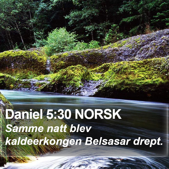Daniel 5:30 NORSK Bible Study