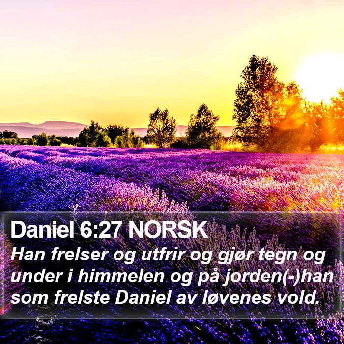 Daniel 6:27 NORSK Bible Study