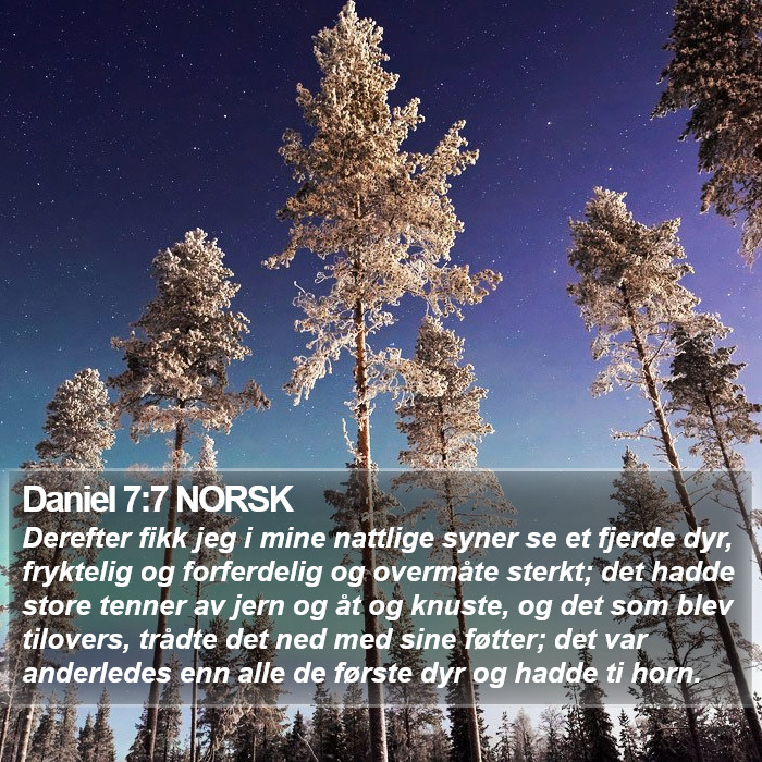 Daniel 7:7 NORSK Bible Study