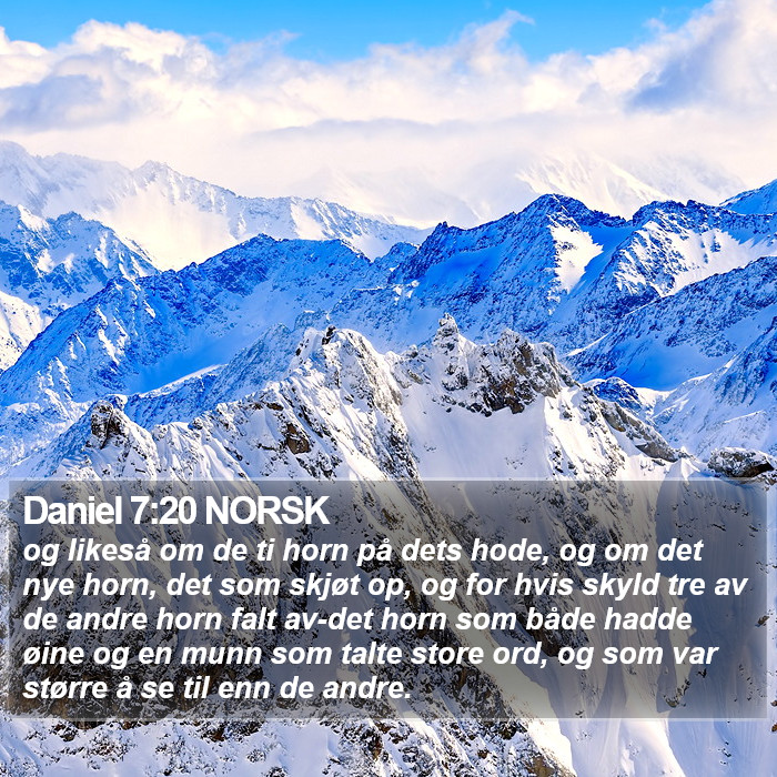 Daniel 7:20 NORSK Bible Study