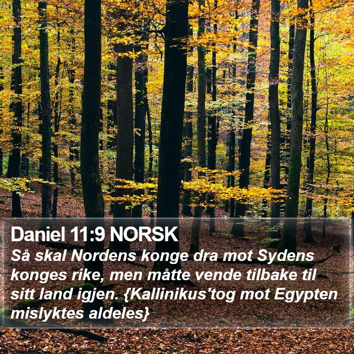 Daniel 11:9 NORSK Bible Study