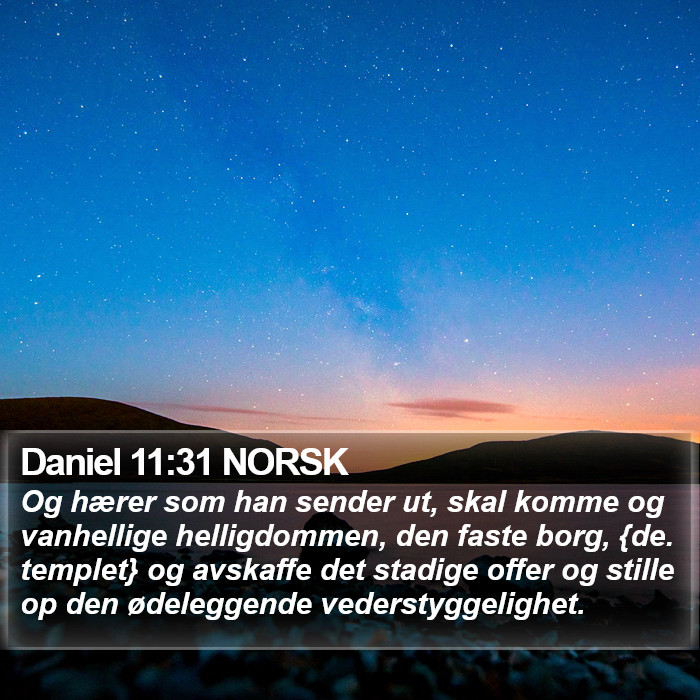 Daniel 11:31 NORSK Bible Study