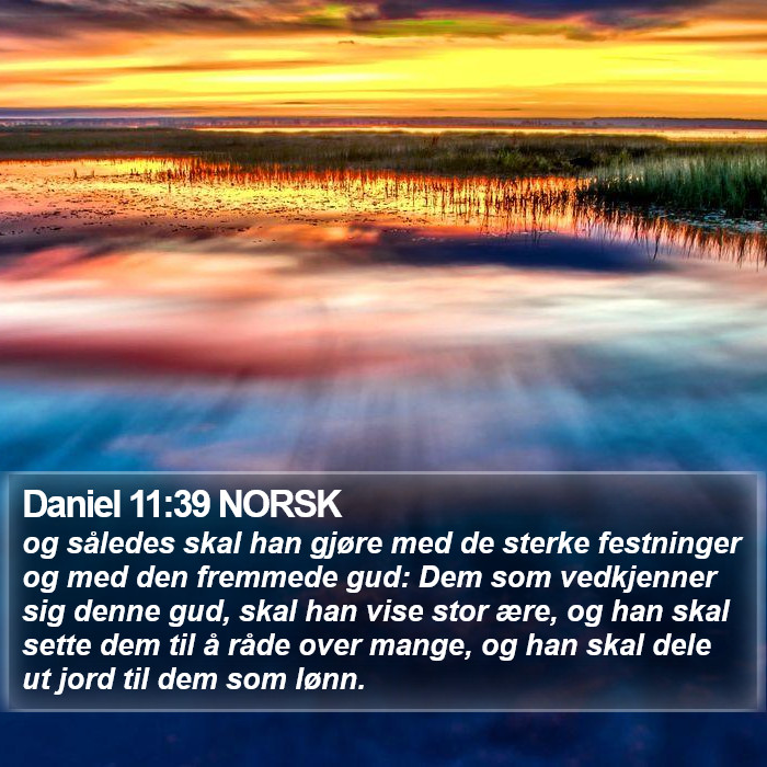 Daniel 11:39 NORSK Bible Study