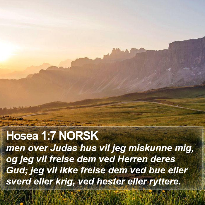 Hosea 1:7 NORSK Bible Study