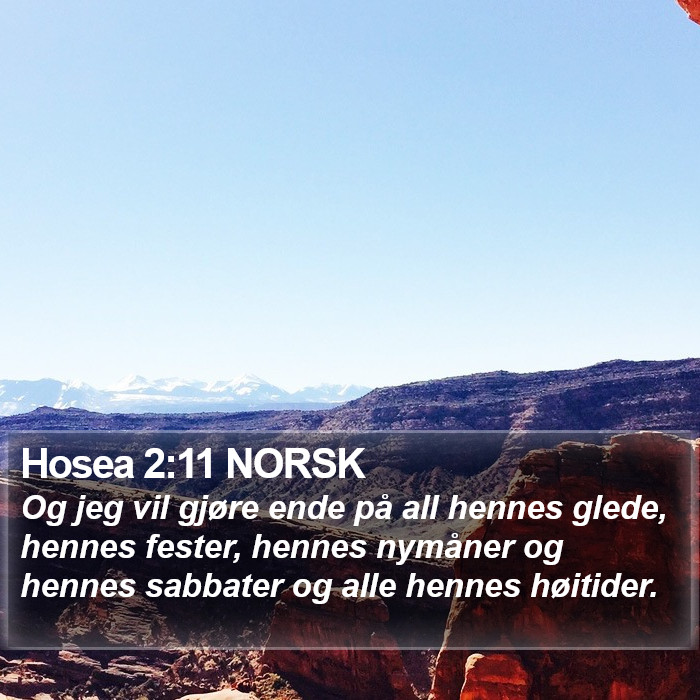 Hosea 2:11 NORSK Bible Study