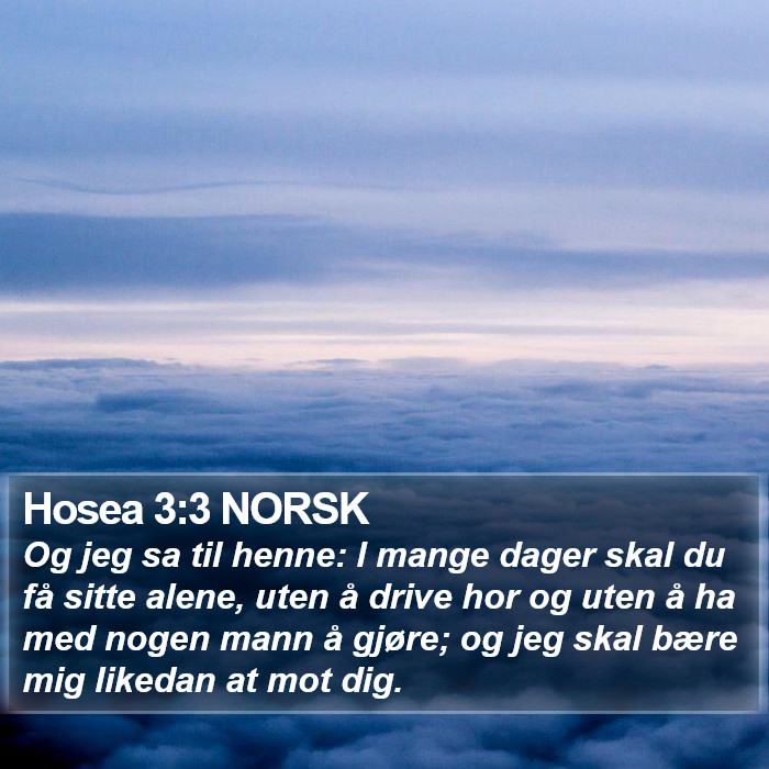 Hosea 3:3 NORSK Bible Study