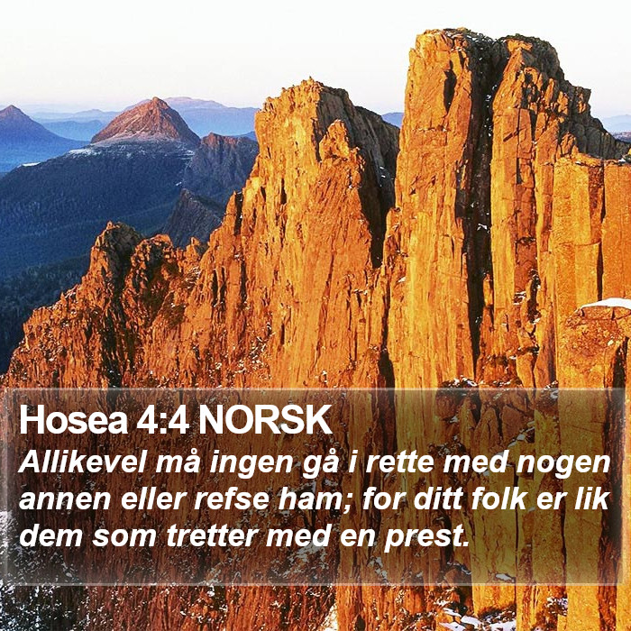 Hosea 4:4 NORSK Bible Study