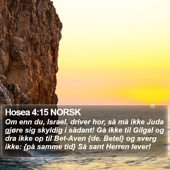 Hosea 4:15 NORSK Bible Study