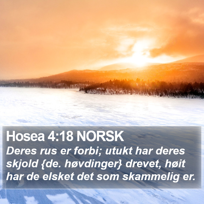 Hosea 4:18 NORSK Bible Study