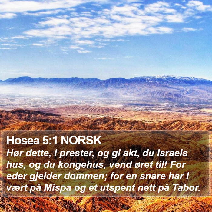 Hosea 5:1 NORSK Bible Study