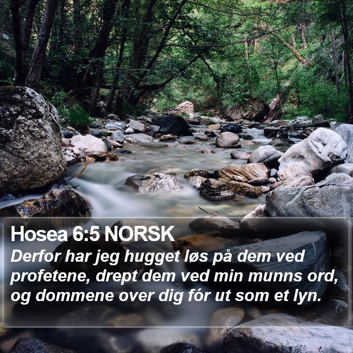 Hosea 6:5 NORSK Bible Study