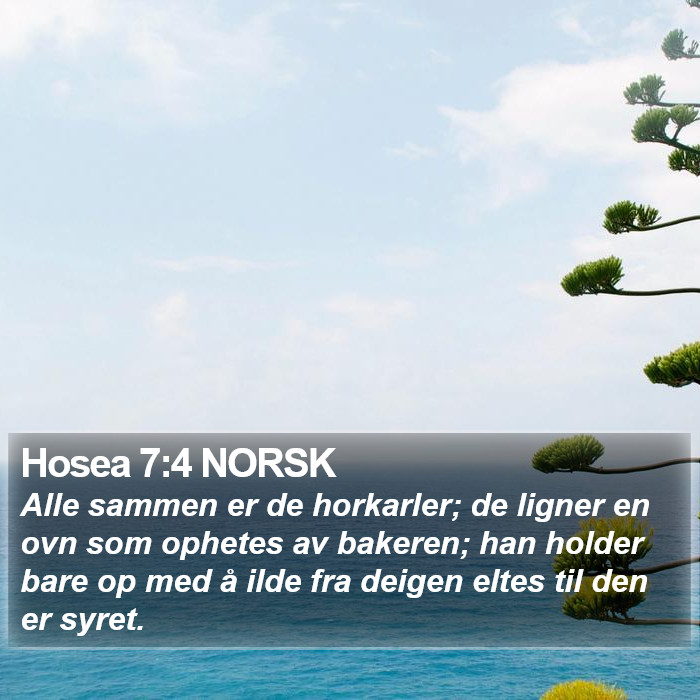 Hosea 7:4 NORSK Bible Study