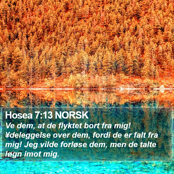 Hosea 7:13 NORSK Bible Study