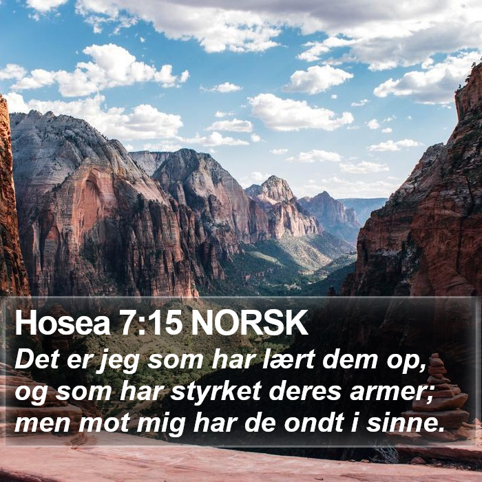 Hosea 7:15 NORSK Bible Study