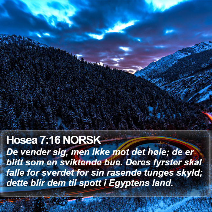 Hosea 7:16 NORSK Bible Study