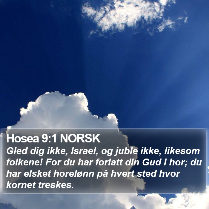 Hosea 9:1 NORSK Bible Study