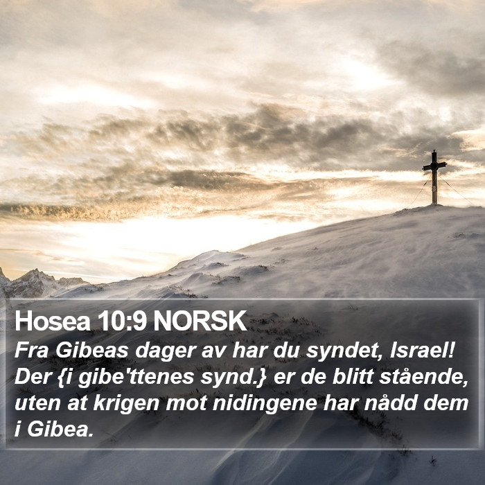 Hosea 10:9 NORSK Bible Study