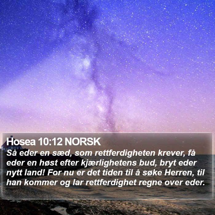 Hosea 10:12 NORSK Bible Study