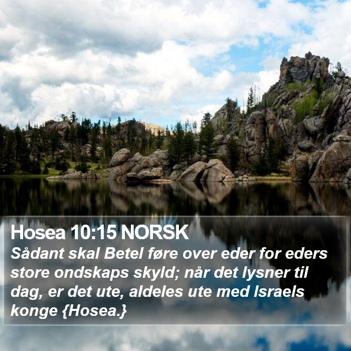Hosea 10:15 NORSK Bible Study