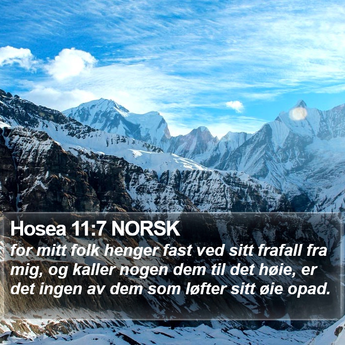 Hosea 11:7 NORSK Bible Study