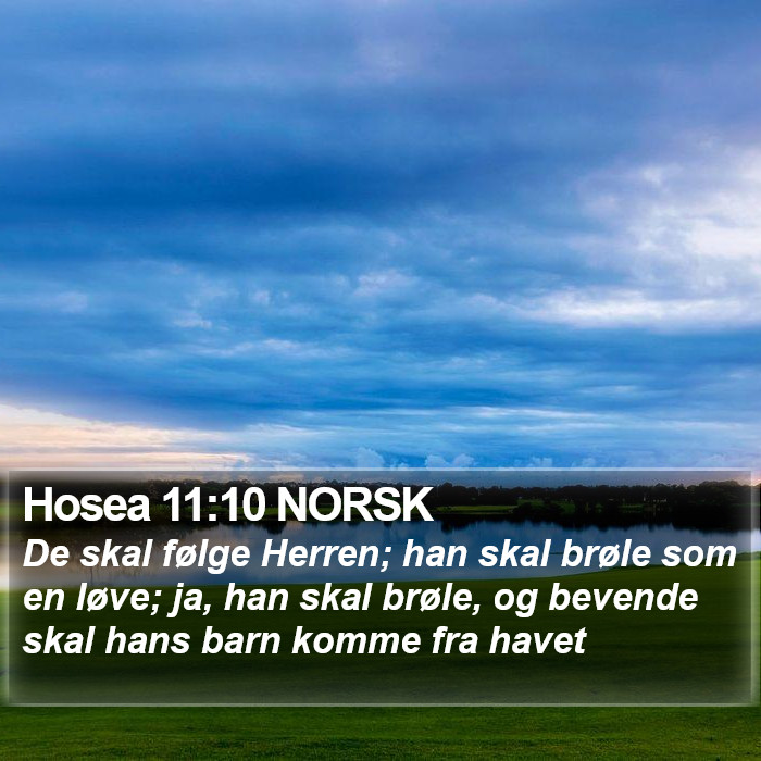 Hosea 11:10 NORSK Bible Study