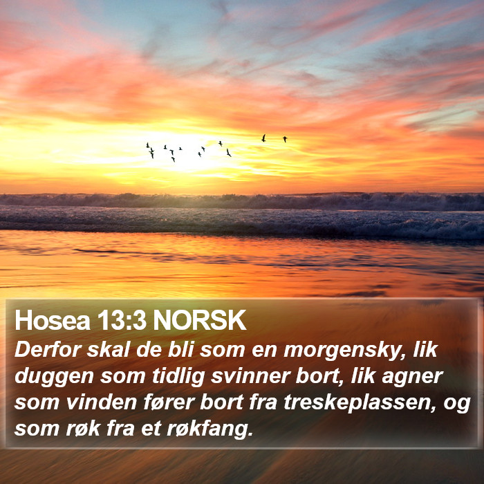 Hosea 13:3 NORSK Bible Study