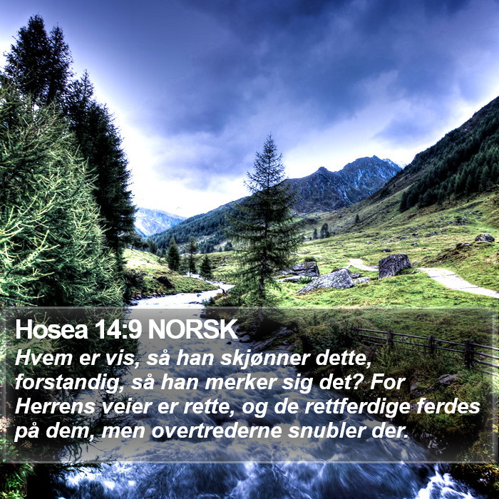 Hosea 14:9 NORSK Bible Study