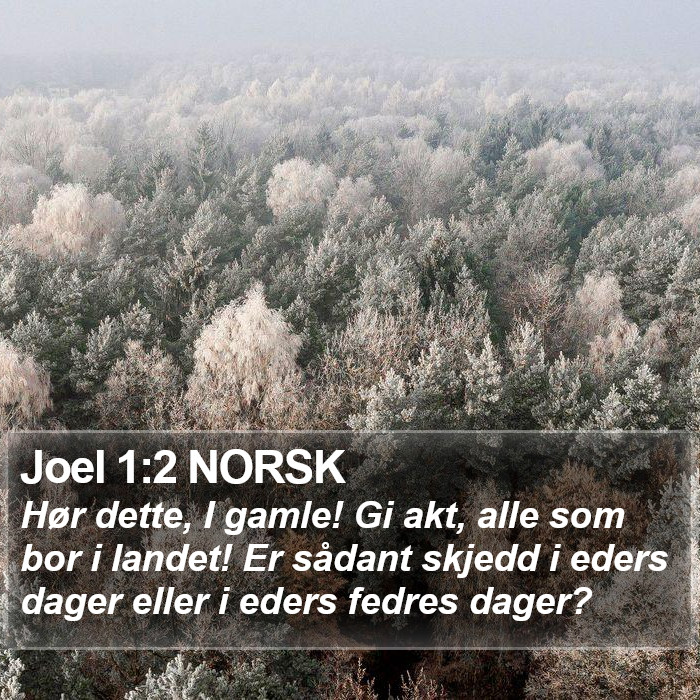 Joel 1:2 NORSK Bible Study