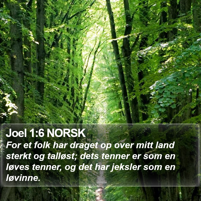 Joel 1:6 NORSK Bible Study