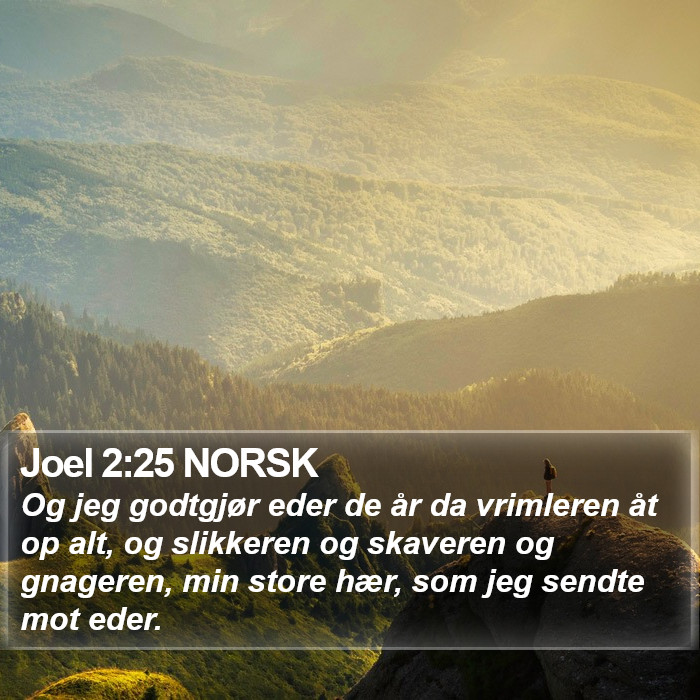Joel 2:25 NORSK Bible Study