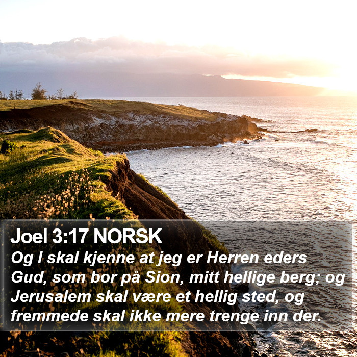 Joel 3:17 NORSK Bible Study