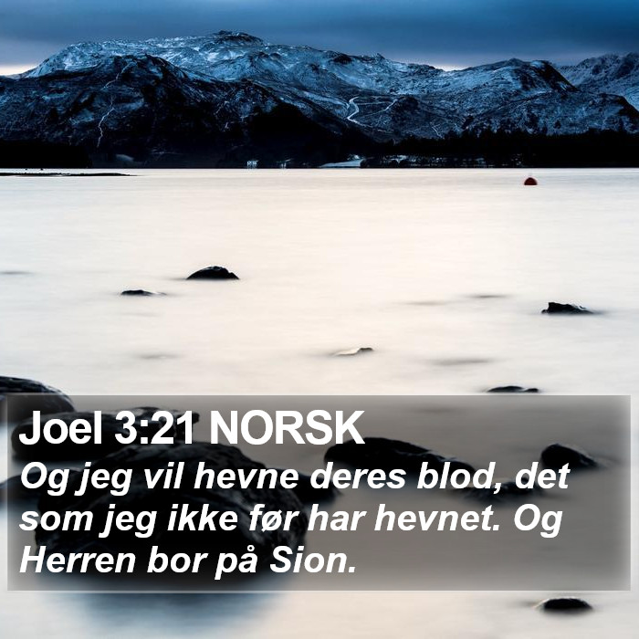 Joel 3:21 NORSK Bible Study