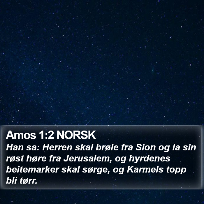 Amos 1:2 NORSK Bible Study