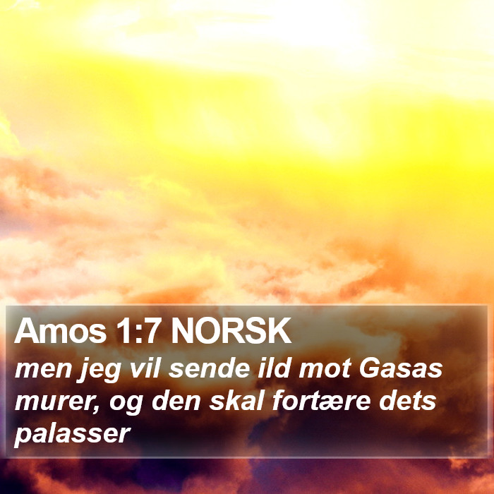 Amos 1:7 NORSK Bible Study