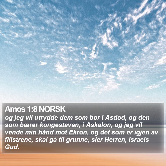 Amos 1:8 NORSK Bible Study