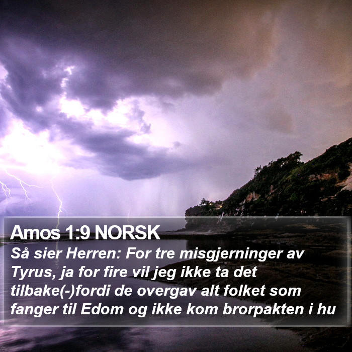 Amos 1:9 NORSK Bible Study