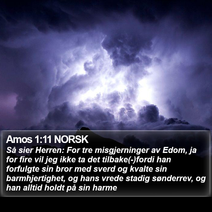 Amos 1:11 NORSK Bible Study