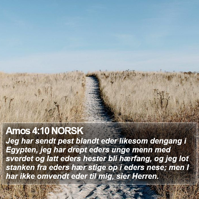 Amos 4:10 NORSK Bible Study
