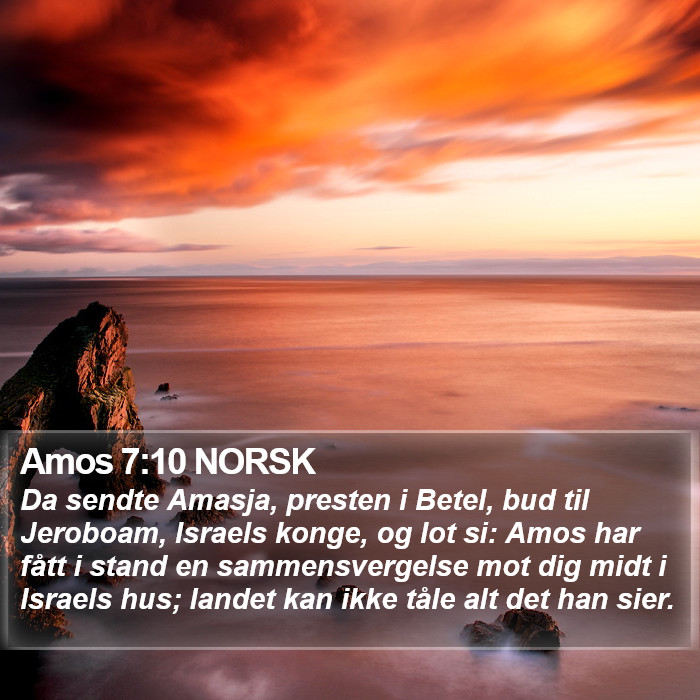 Amos 7:10 NORSK Bible Study