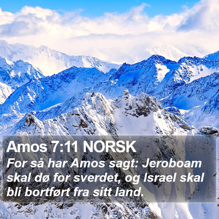 Amos 7:11 NORSK Bible Study