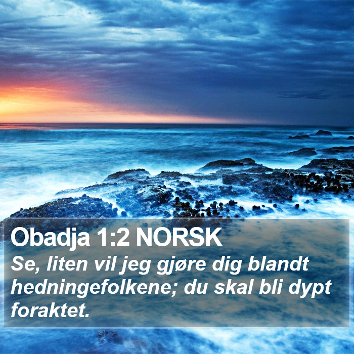 Obadja 1:2 NORSK Bible Study