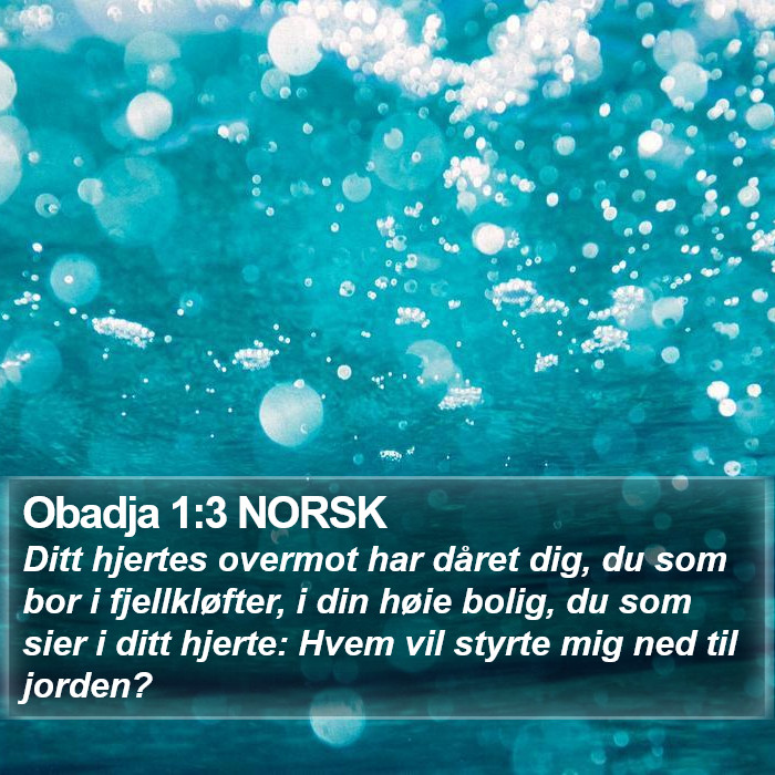 Obadja 1:3 NORSK Bible Study