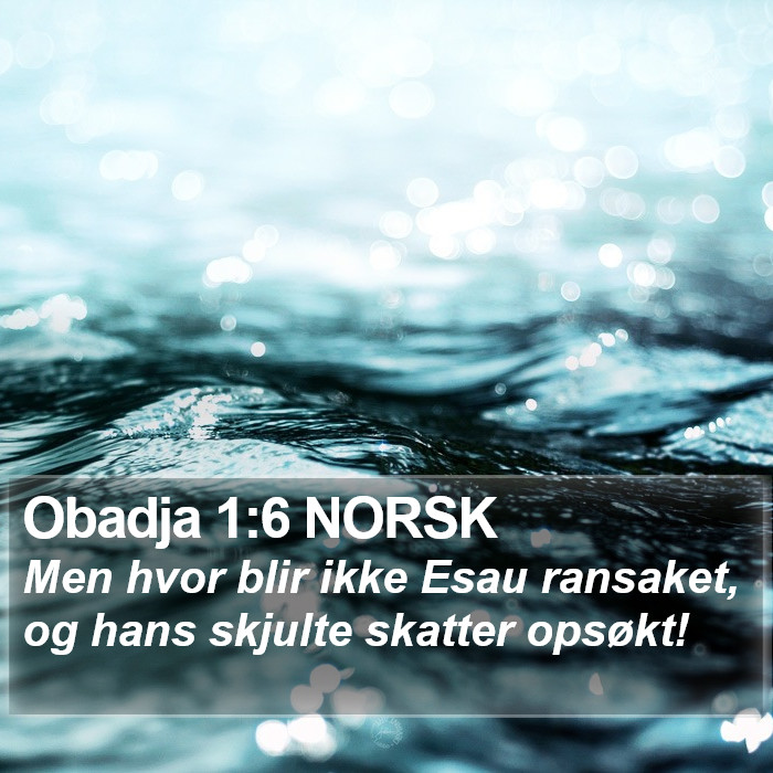 Obadja 1:6 NORSK Bible Study