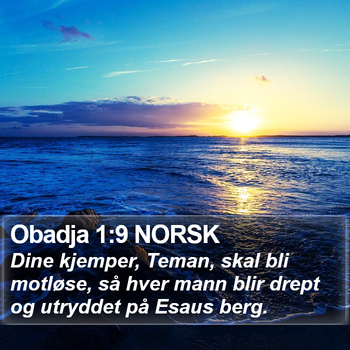 Obadja 1:9 NORSK Bible Study