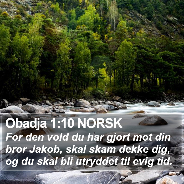 Obadja 1:10 NORSK Bible Study